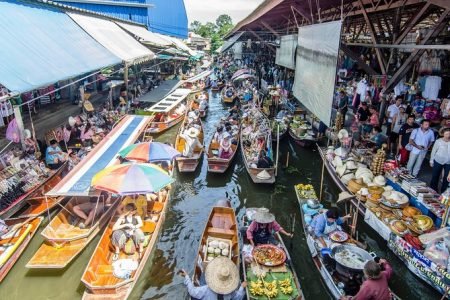 mercado flotante Damoen Saduak Bangkok