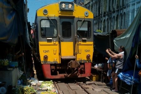 mercado del tren Bangkok mae klong